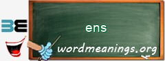 WordMeaning blackboard for ens